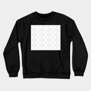 Abstract geometric pattern - silver and white. Crewneck Sweatshirt